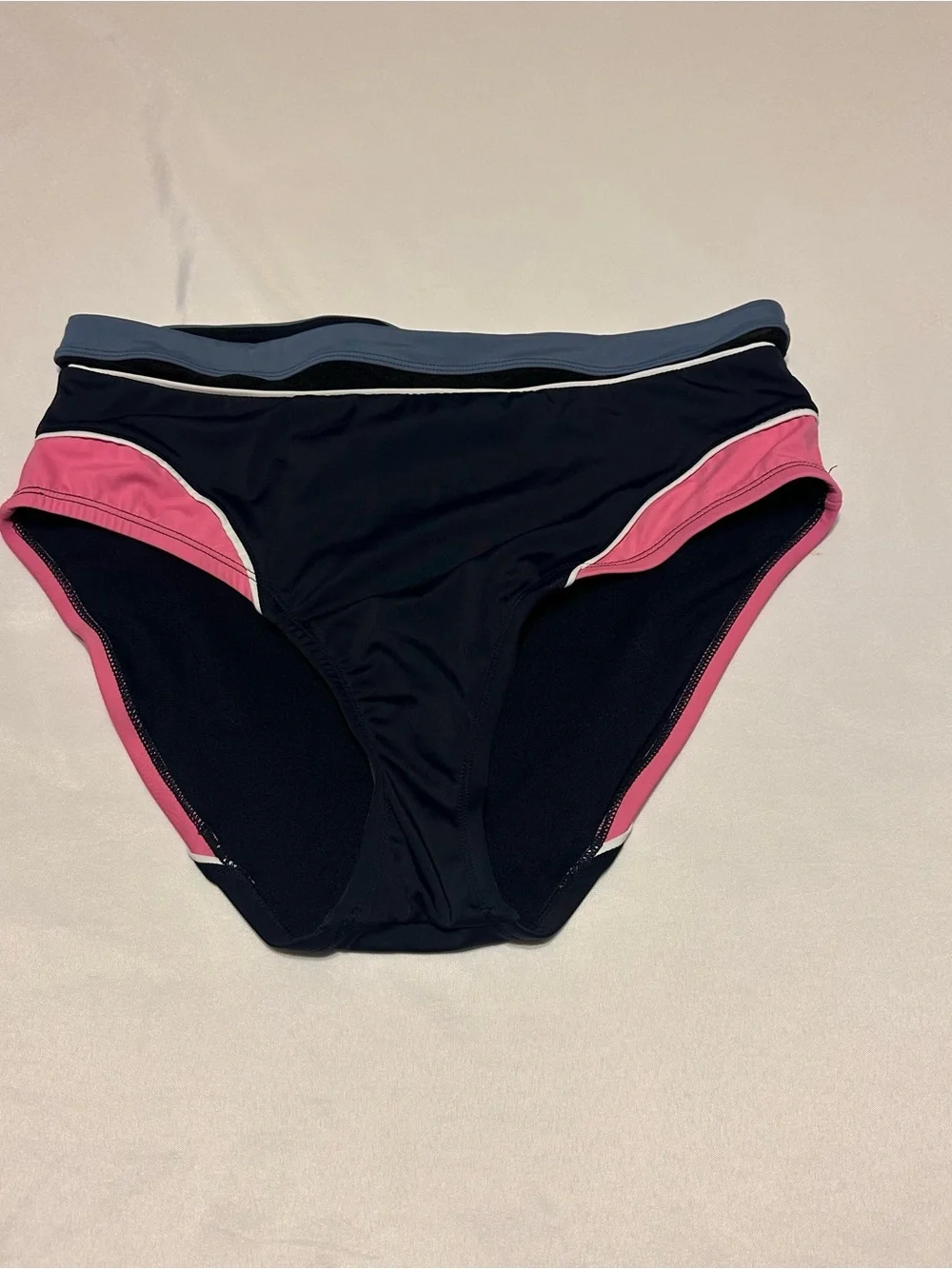 Avia Black and Pink Colorblock Bikini Brief